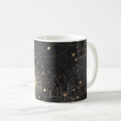 Schwarzes Gold Astrologisches Muster Kaffeetasse (VorderseiteRechts)