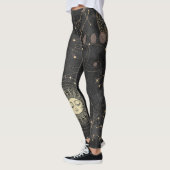 Schwarzes Gold Astrologisches Muster Leggings (Links)