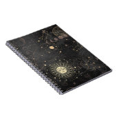 Schwarzes Gold Astrologisches Muster Notizblock (Rechte Seite)
