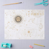 Schwarzes Gold Astrologisches Muster Seidenpapier (Basteln)