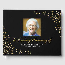 Schwarzes Gold Beerdigung Beileid | Foto Memorial Gästebuch