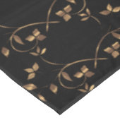 Schwarzes Gold-Blatt Lighthouse Route Dekoration Tischdecke (Schrägansicht)