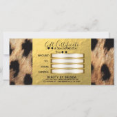 Schwarzes Gold Bogen Leopard Gepard Geschenkgutsch (Rückseite)