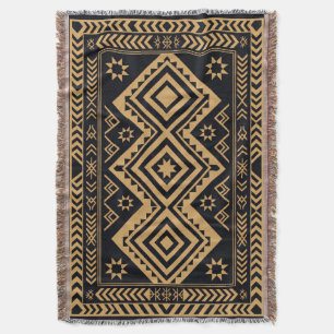 Schwarzes Gold Boho Abstract-Oberflächenmuster Decke