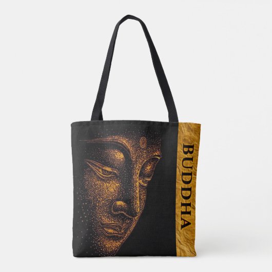 Schwarzes Gold Buddha Tasche (Rückseite)