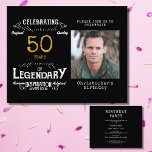 Schwarzes Gold Budget 50. Geburtstag Einladung Flyer<br><div class="desc">Feiern Sie das goldene Zeitalter des Lebens Ihres Lieben mit diesem preiswerten 50. Geburtstag Einladung Flyer! Mit einem Vintagen Design ist diese Einladung der perfekte Weg, um an die 50-er zu erinnern. Passen Sie mit einem besonderen Foto Ihrer Lieben und Ihrer eigenen besonderen Botschaft auf, und lass Ihren Gästen, dass...</div>