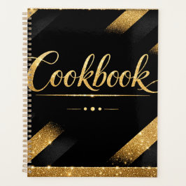 Schwarzes Gold Business Luxus Modernes Kochbuch  Planer