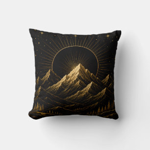 Schwarzes Gold Celestial Mountain Kissen