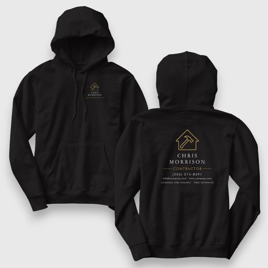Schwarzes Gold Contractor Heimwerkerarbeit Hoodie