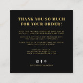 Schwarzes Gold, das Sie got haben, vielen Dank Quadratische Visitenkarte (Rückseite)