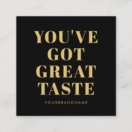 Schwarzes Gold, das Sie got haben, vielen Dank Quadratische Visitenkarte (Vorderseite)