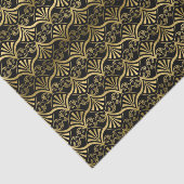 Schwarzes Gold Deko Muster Party Seidenpapier (Ausschnitt)