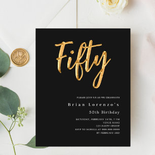 Schwarzes Gold Drehbuch 50. Geburtstagseinladung