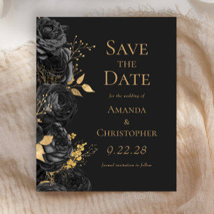 Schwarzes Gold Dunkelblume Save the Date