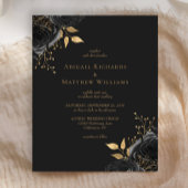 Schwarzes Gold-Dunkelblumen-Hochzeit