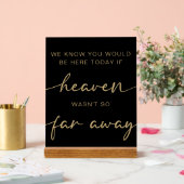 Schwarzes Gold Einfaches Hochzeitstisch Acrylschild (Hochzeit)