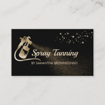 Schwarzes Gold Elegante Kalligrafie Bräunungsspray