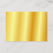 Schwarzes Gold Elegantes Personalisiertes Template Visitenkarte (Rückseite)