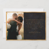 Schwarzes Gold Es ist Offizielles Hochzeitsfeiern  Ankündigung (Rückseite)