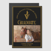 Schwarzes Gold Foto Magnetkarte (Vorne/Hinten)