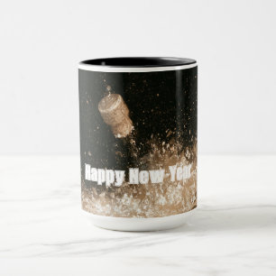 Schwarzes Gold Frohes Neues Jahr Champagner Tasse