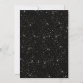 Schwarzes Gold funkelndes Glitter-Konfetti Save th Einladung (Rückseite)