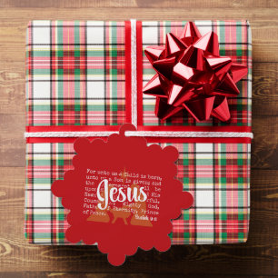 Schwarzes Gold FÜR UNS IST JESUS Weihnachten Ornament Karte