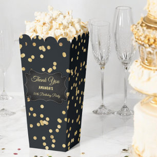 Schwarzes Gold Gelbe Glitter-Party Geschenkschachtel