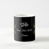 Schwarzes Gold Gemini Sternkonstellation Geburtsta Kaffeetasse (Mittel)