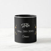 Schwarzes Gold Gemini Sternkonstellation Geburtsta Tasse (Zentrum)