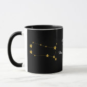 Schwarzes Gold Gemini Sternkonstellation Geburtsta Tasse (Links)