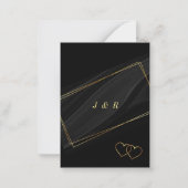 Schwarzes Gold Gerahmt Ihre Einladung zur Hochzeit (Rückseite)