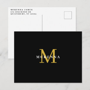 Schwarzes Gold-Geschäftskunden-Dankeschön Postkarte