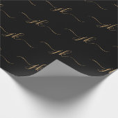 Schwarzes Gold Geschenkpapier (Ecke)