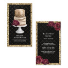 Schwarzes Gold Glitter Blumen Kuchen Gebäck Kondit