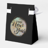 Schwarzes Gold Glitzer Neujahrsfest im Party Geschenkschachtel (Rückseite)