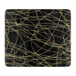 Schwarzes Gold Glitzerndes Abstract Schneidebrett