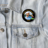 Schwarzes Gold Golfer Foto High School Golfteam Button (Beispiel)