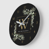 Schwarzes Gold Große Wanduhr (Winkel)