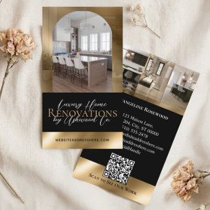 Schwarzes Gold Home Renovierungsunternehmen Arch F Visitenkarte