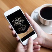 Schwarzes Gold jedes Alters Überraschung Geburtsta Einladung