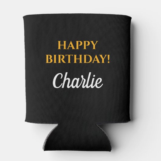 Schwarzes Gold jubeln und Biere jeden Alters Gebur Dosenkühler (Rückseite)