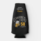 Schwarzes Gold jubeln und Biere jeden Alters Gebur Flaschenkühler (Vorderseite)