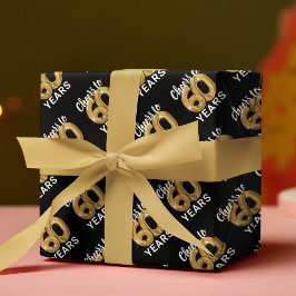 Schwarzes Gold jubelt auf 60 Jahre Geburtstag Geschenkpapier Set