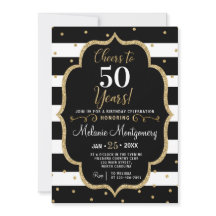 Schwarzes Gold jubelt Geburtstags-Party Einladung