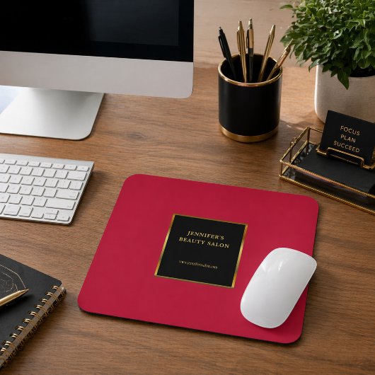 Schwarzes Gold Kardinalrot Werbe-Profimodell Mousepad