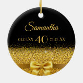 Schwarzes Gold Keramik Ornament (Hinten)