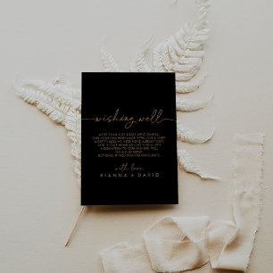 Schwarzes Gold Klassisches Hochzeitswünschen gut Begleitkarte