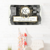 Schwarzes Gold Lehrer Dankeschön Foto Banner (Insitu)