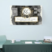 Schwarzes Gold Lehrer Dankeschön Foto Banner (Messeveranstaltung)